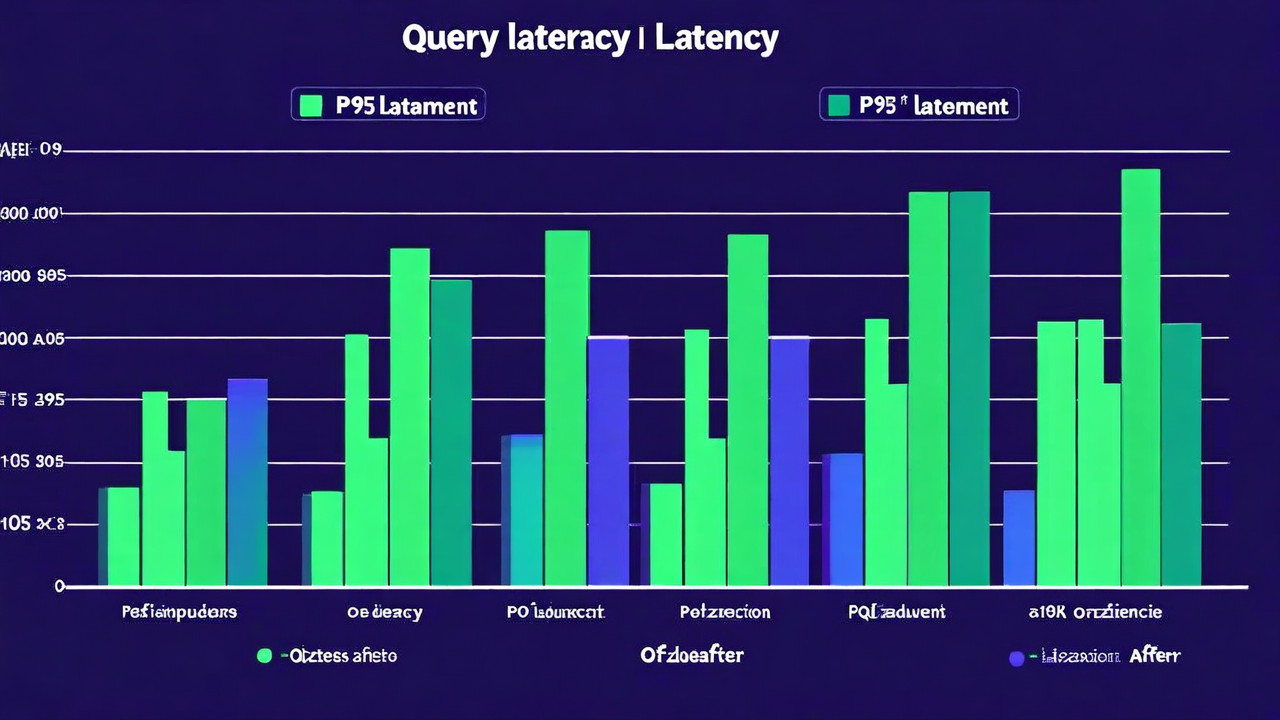 [Image: Before/after query latency comparison chart showing P95 improvement - ]